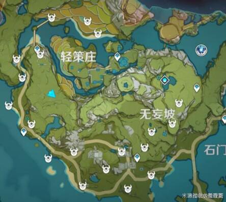 原神轻策庄陨星碎屑位置在哪1
