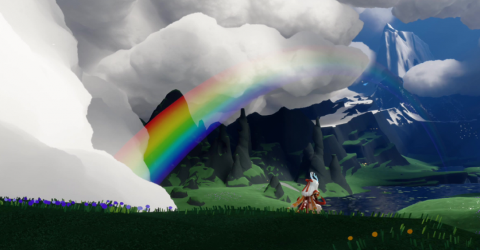 光遇彩虹如何平放3