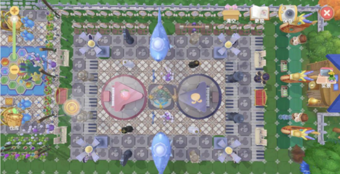 摩尔庄园地砖怎么铺不同形状2