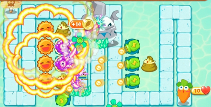 保卫萝卜2第十五关怎么打才能赢3