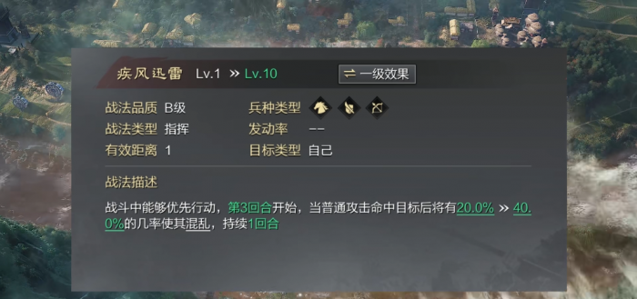 率土之滨迅雷疾风搭配什么技能1