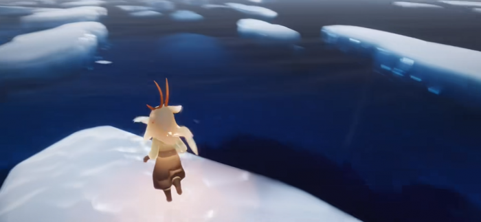 光遇晨岛云中的小岛怎么上去1