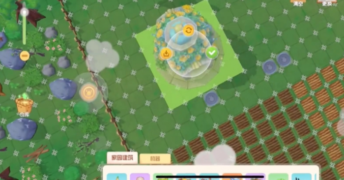 摩尔庄园原始地砖怎么移动3