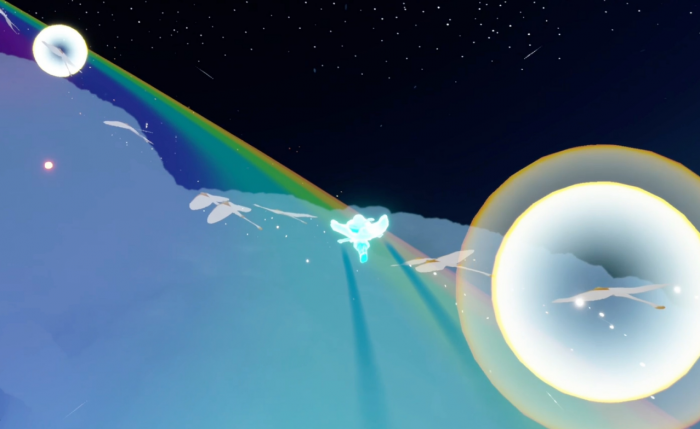 光遇彩虹如何平放2