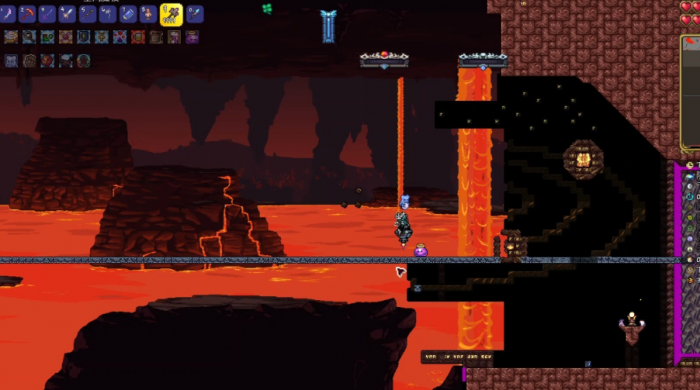 泰拉瑞亚地狱怎么进2