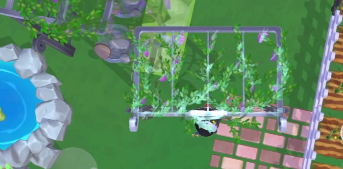 摩尔庄园怎么让建筑放在半空1